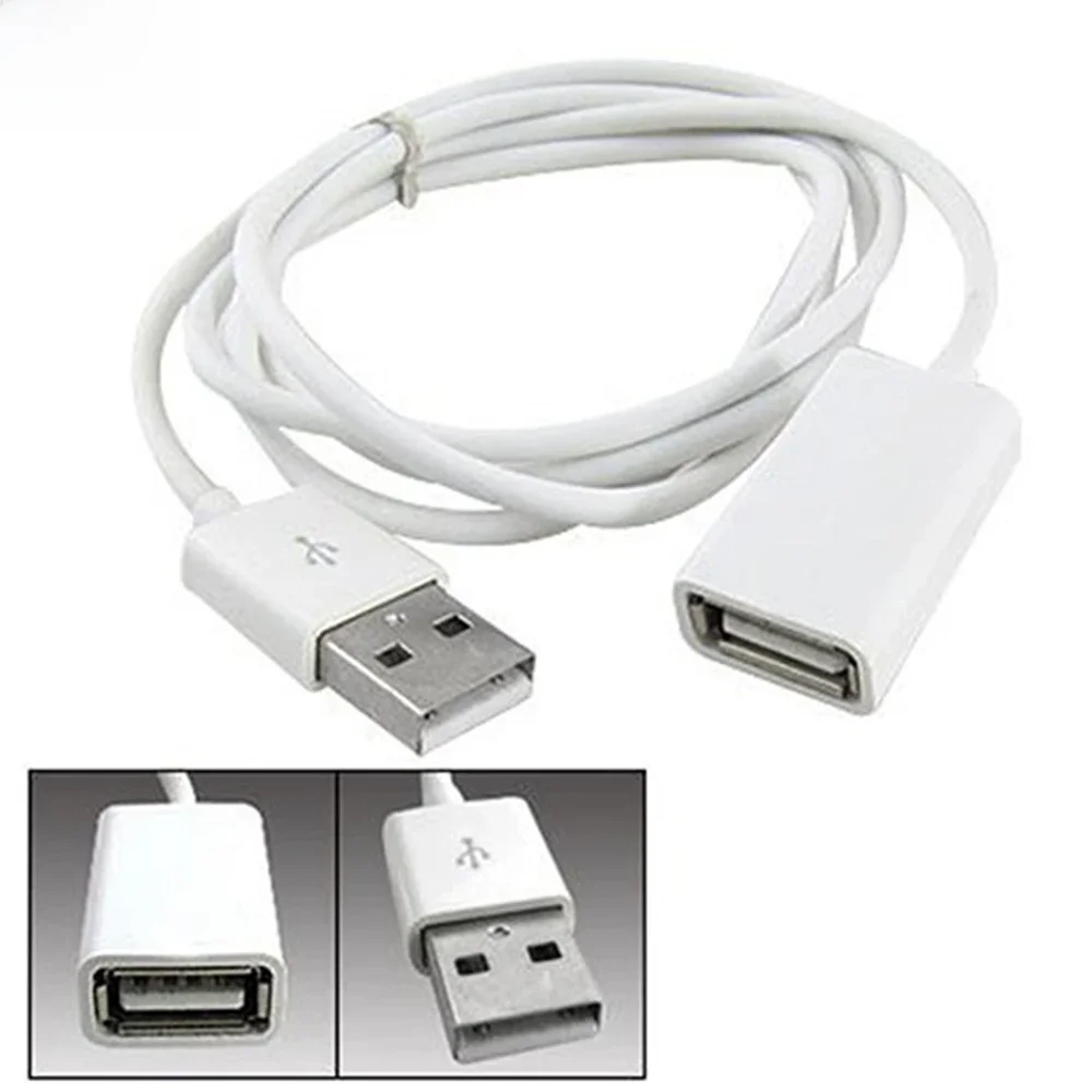 New Arrival biały pcv Metal USB 2.0 rozszerzenie męskie i żeńskie kabel Adapter przewód 1m 3Ft 6TY — zdjęcie produktu 7