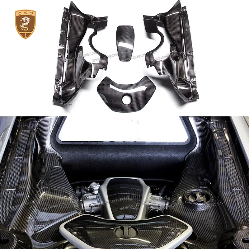 

650S MP4 Car Interior Engine Compartment with Left and Right Trim Cover Plate For McLaren Dry Carbon Fiber Replace Accessories