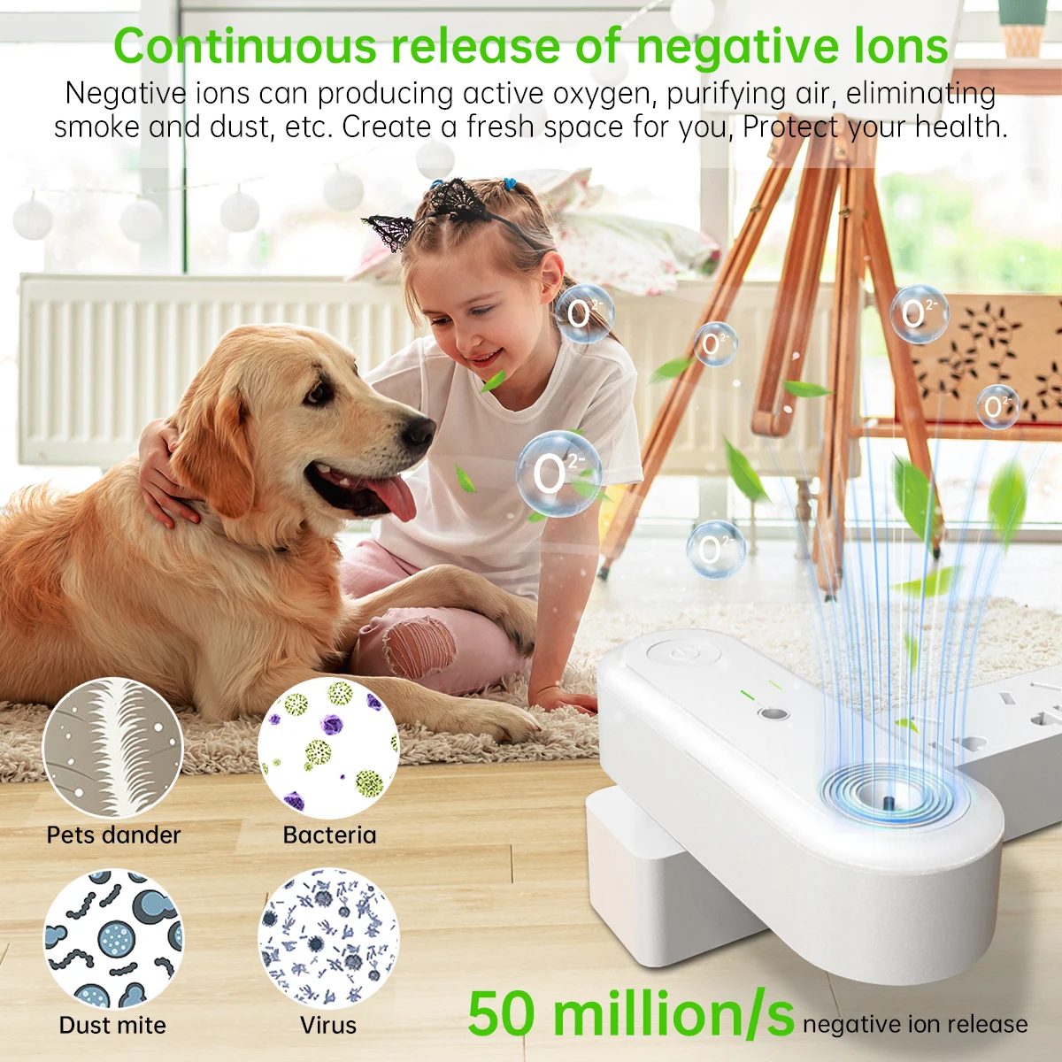 Luz purificadora de aire para niños, iluminación nocturna inteligente, Mini lámpara con enchufe europeo y estadounidense, decoración de dormitorio, pasillo y escaleras