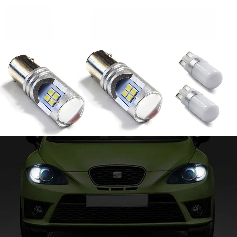 Żarówka LED Canbus White LED Reverse + Parking Position + Day DRL Daytime Running Light dla Seat Leon MK2 1P 1P1 Lampa zewnętrzna (05-12) — zdjęcie 2