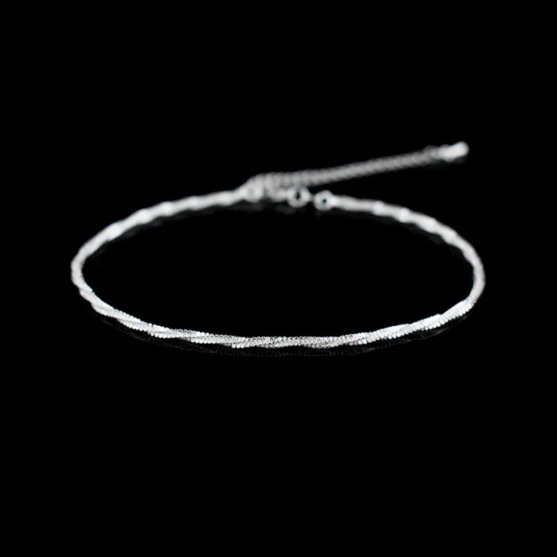 Mode Verdrehte Weave Kette Für Frauen Fußkettchen Heißer Verkauf 925 Sterling Silber Fußkettchen