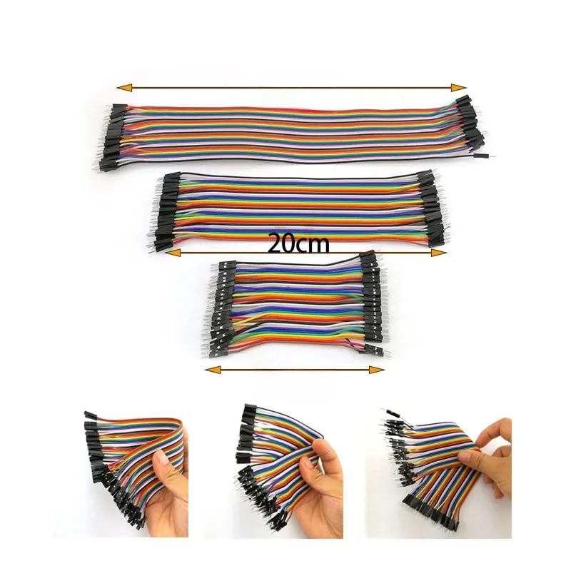 10cm 40pin kabel mostkujący eklektyczny kabel breadboard z męskiego na męskie żeński do żeńskiego Pin Jumper złącze żyłki dla Arduino DIY Kit — zdjęcie 2