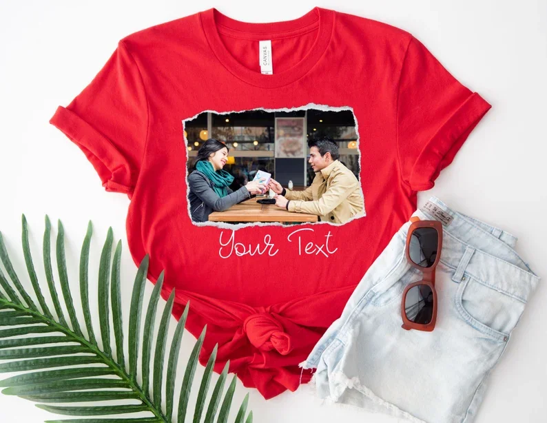 Custom Photo shirt, Personalized Family Picture Tee, Custom Picture Tshirt, Birthday photo Shirt, Holiday Gift, Family Picture