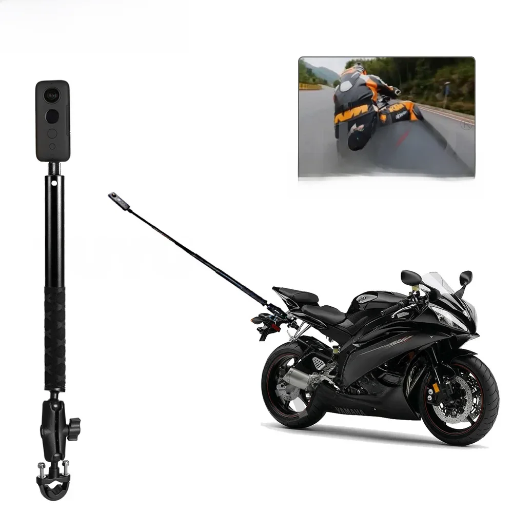 AliExpress TUYU Motorcycle Bike Invisible Selfie Stick Monopod Handlebar Mount Bracket for GoPro Insta360 X4 X3 One X2 Camera Accessories