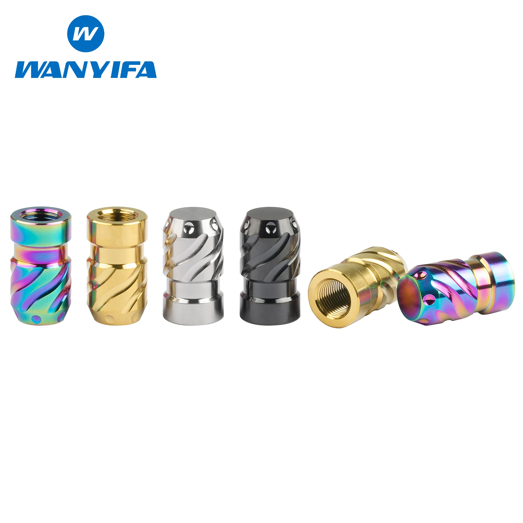 Wanyifa Titanium Alloy Schrader Valve Stem Cap  For Highway Road Mountain Bicycle Tyre Dustproof