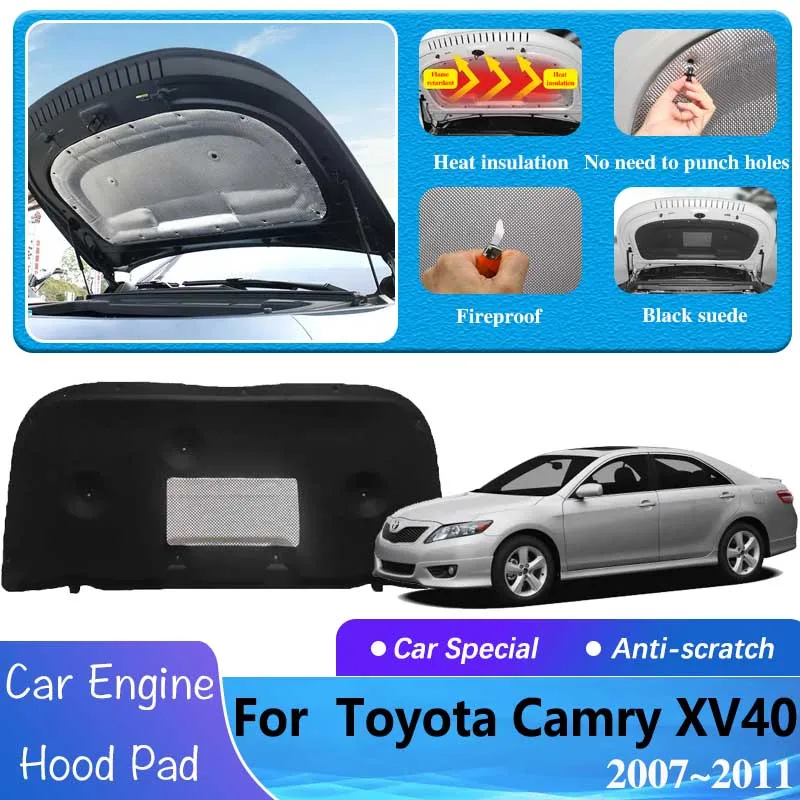 

Car Accessories for Toyota Camry XV40 2007~2011 Car Engine Hood Pad Heat Sound Insulation Cotton Cover Soundproof Fireproof 2010