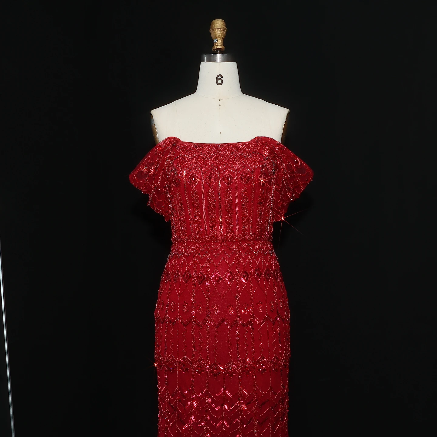 Sharon Said Luxuriöses Dubai Grünes Meerjungfrauenkleid Arabisches Abendkleid Fliederfarbene Flügelärmel 2026 Damen Hochzeitsfeierkleider SS291 Maßanfertigung – Detail 36