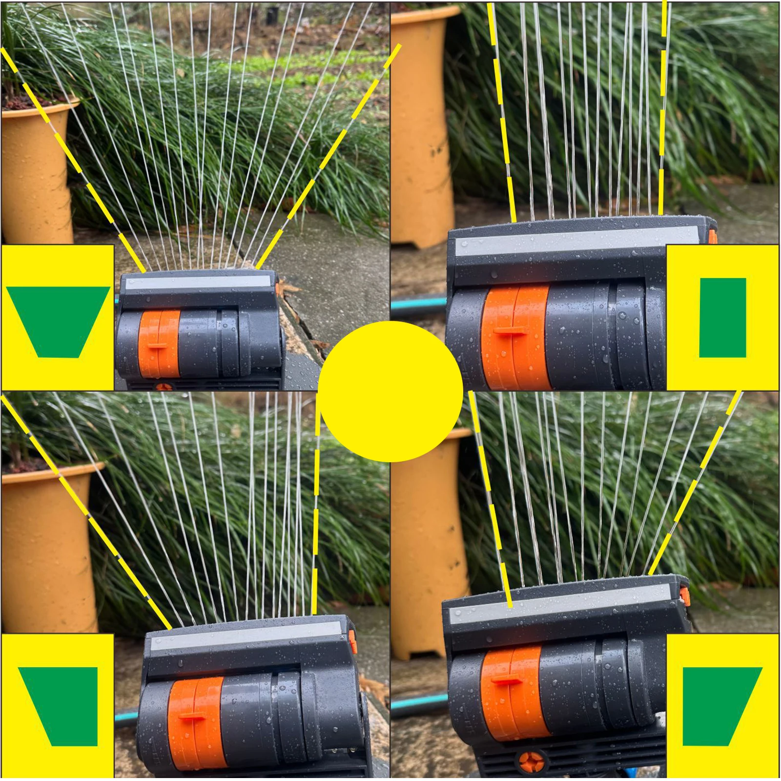 قابل للتعديل تتأرجح الرش حديقة فوهة الرش نظام الري قابل للتعديل معدل تدفق المياه سقي البخاخ للحديقة