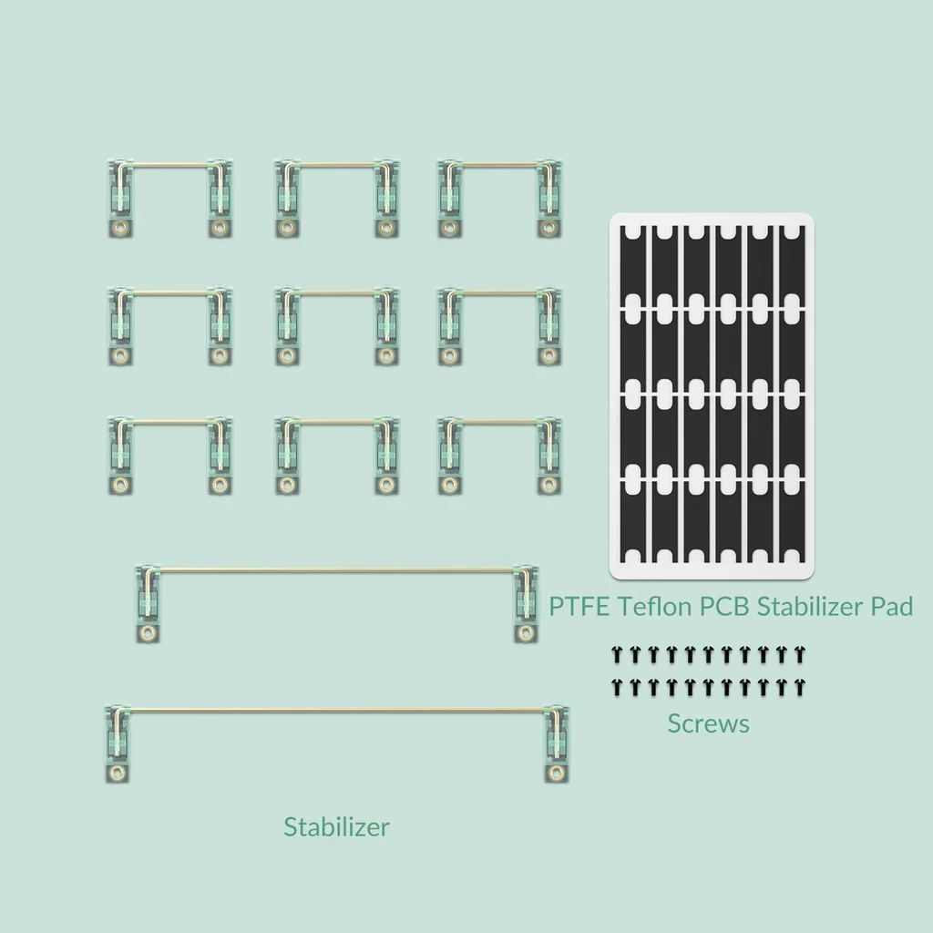 Akko PCB Screw-in Stabilizer Transparent Multi-color for Customization Mechanical Gaming Keyboard DIY Kit Barebone Keyboards