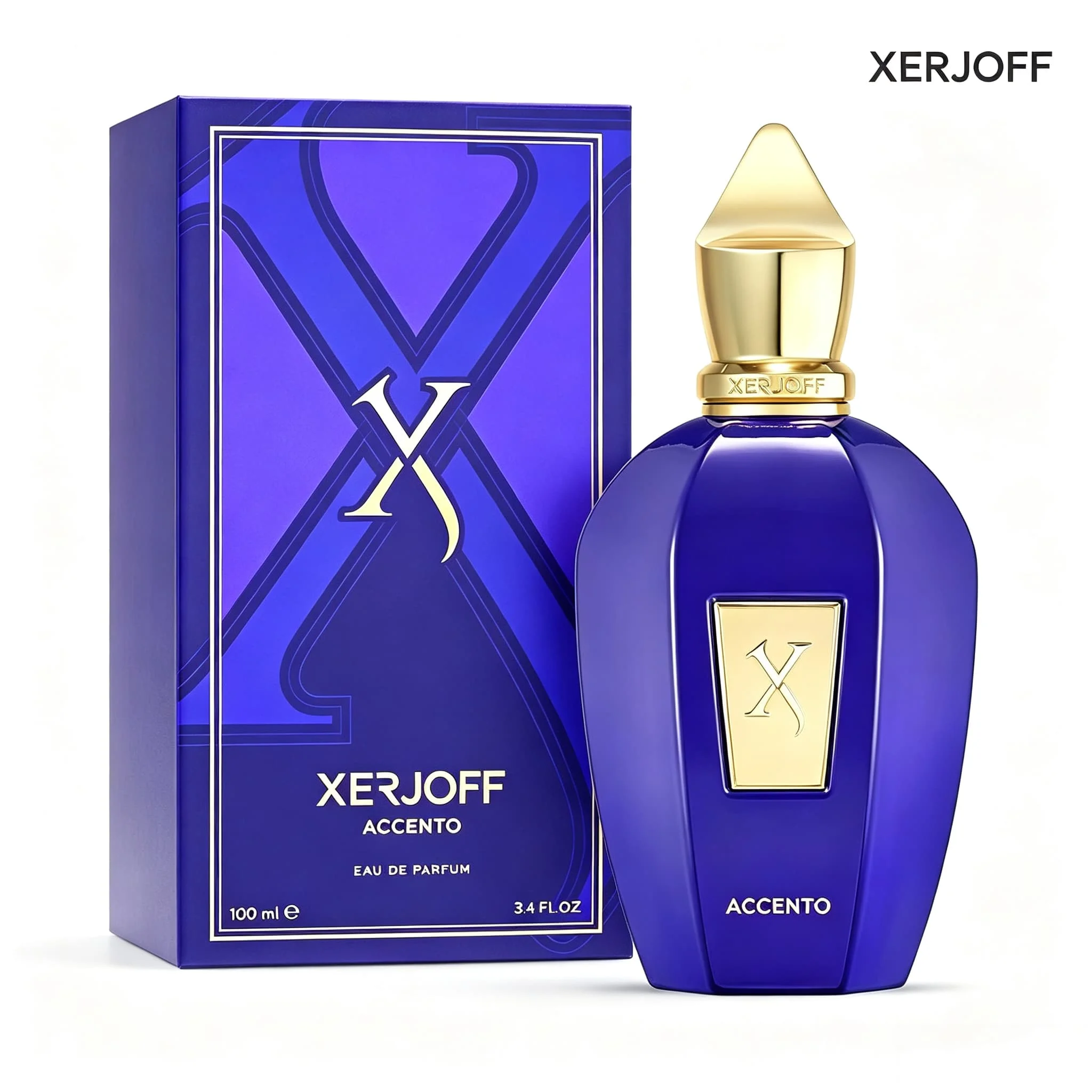 Xerjoff Accento Eau De Parfum 3.4 oz 100ml, Pineapple Iris Jasmine Fruit Fragrance Lasts 8-10 Hours Bright Elegant Exquisite Premium | Daily Commuting/Business Social/Romantic Dating Italian Luxury Choice