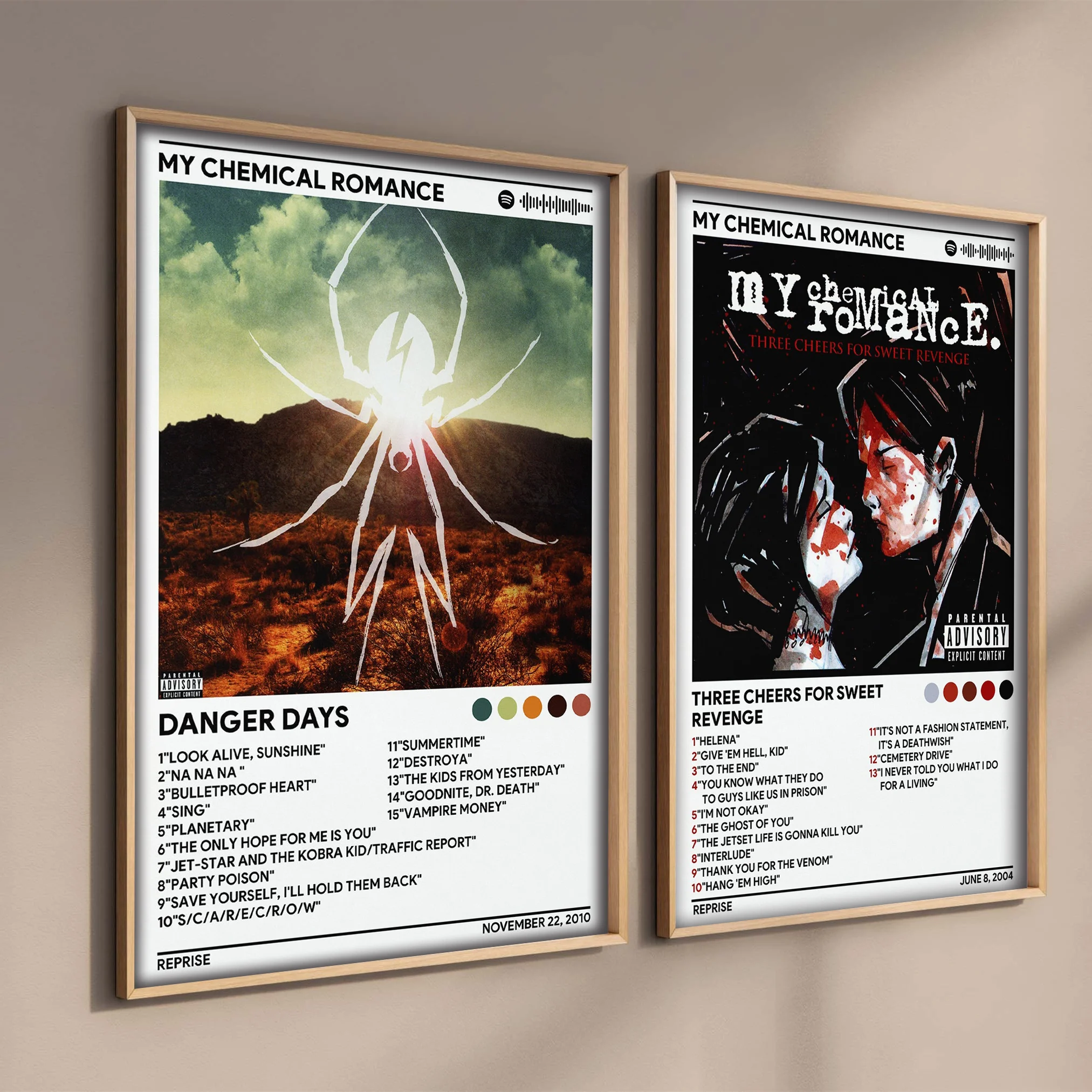 Póster de música de la banda Popular My Chemical Romance, álbum de imágenes de portada de desfile negro para habitación, arte impreso en lienzo, decoración de pared del hogar