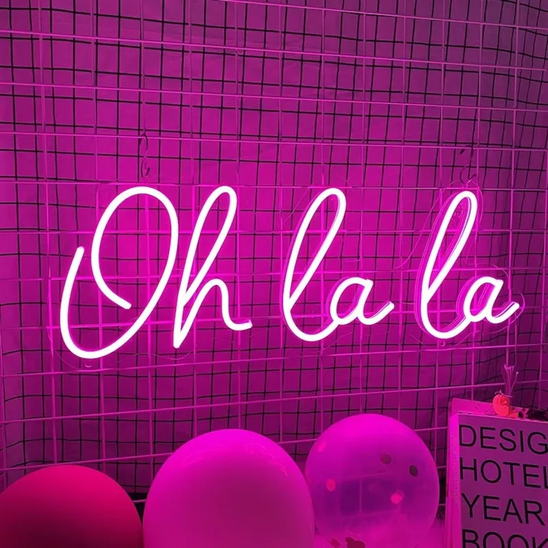 Oh La La Wedding Neon Sign Bedroom Decoration Custom Neon Sign Custom Name Neon Sign Wedding Sign Neon Sign Wedding Personalized