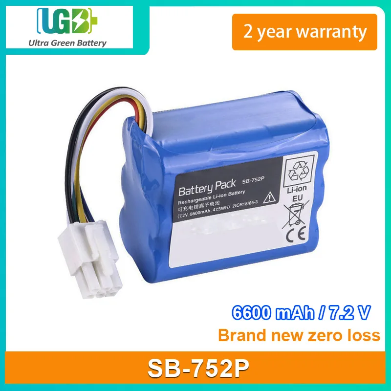 

UGB New SB-752P battery For Nihon Kohden SVM-7500 SVM-7600 SVM-7601 SVM-7501 SVM-7503 Series medical battery 7.2V 6600mAh