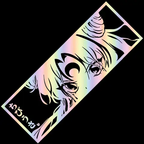 Dame Noire |   Lune de marin |   Chibiusa autocollant de voiture Anime PVC fenêtre décoration pièces d'auto Laser autocollants belle fille vinyle décalcomanie