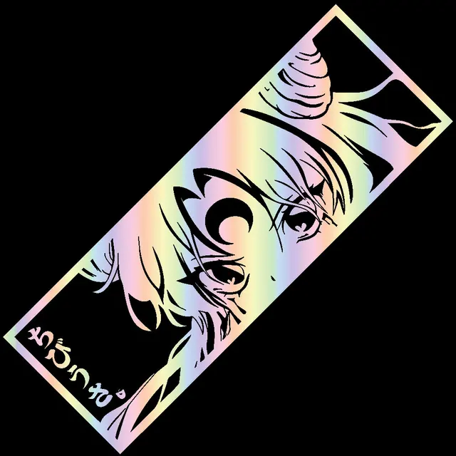 Czarna dama |   Sailor Moon |   Chibiusa Naklejka samochodowa Anime Dekoracja okna PVC Części samochodowe Naklejki laserowe Piękna dziewczyna Naklejka winylowa
