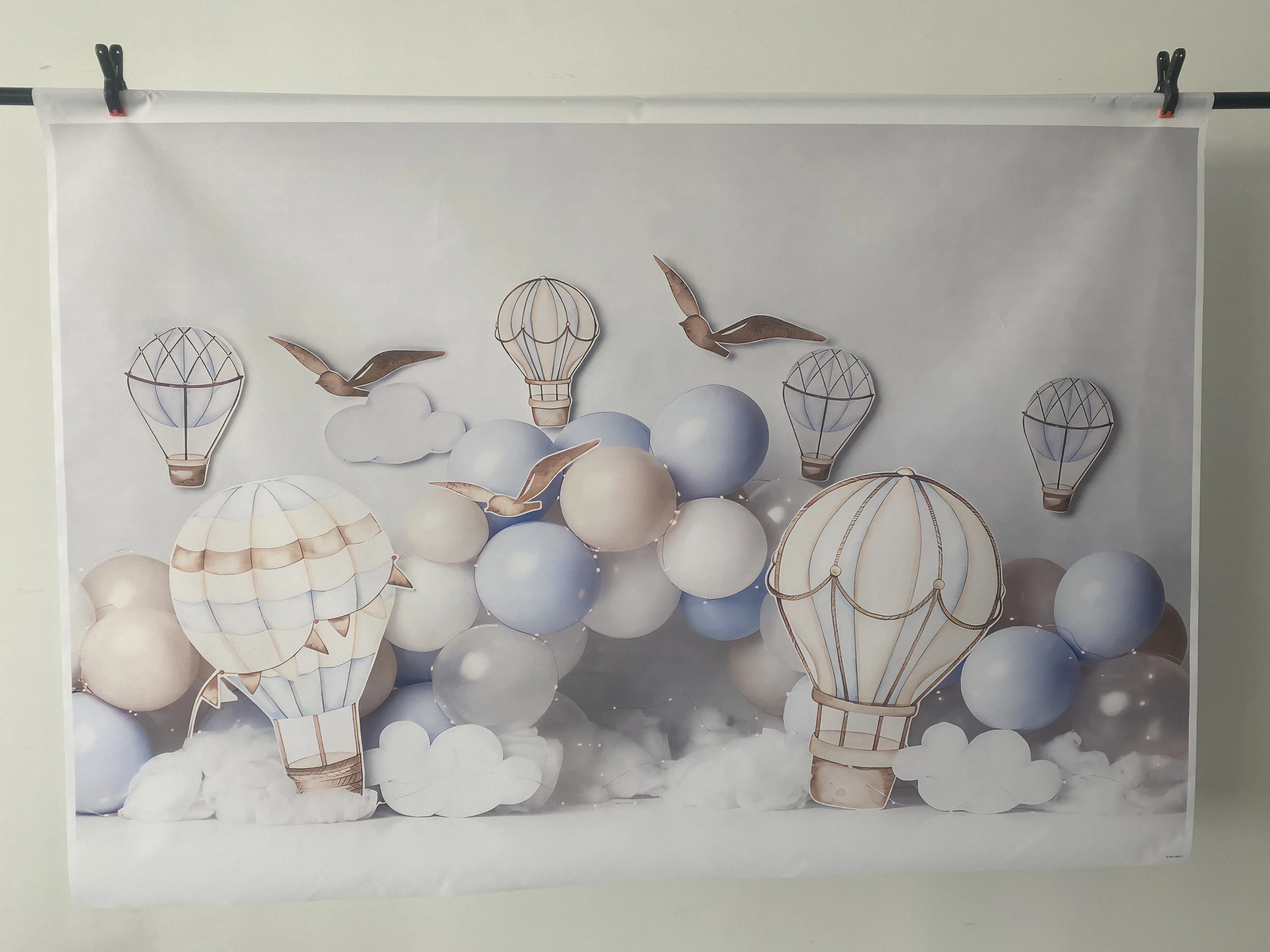 雲の形をした子供の誕生日の背景,青と白の雲,流行の空気の星,新生児の写真の背景