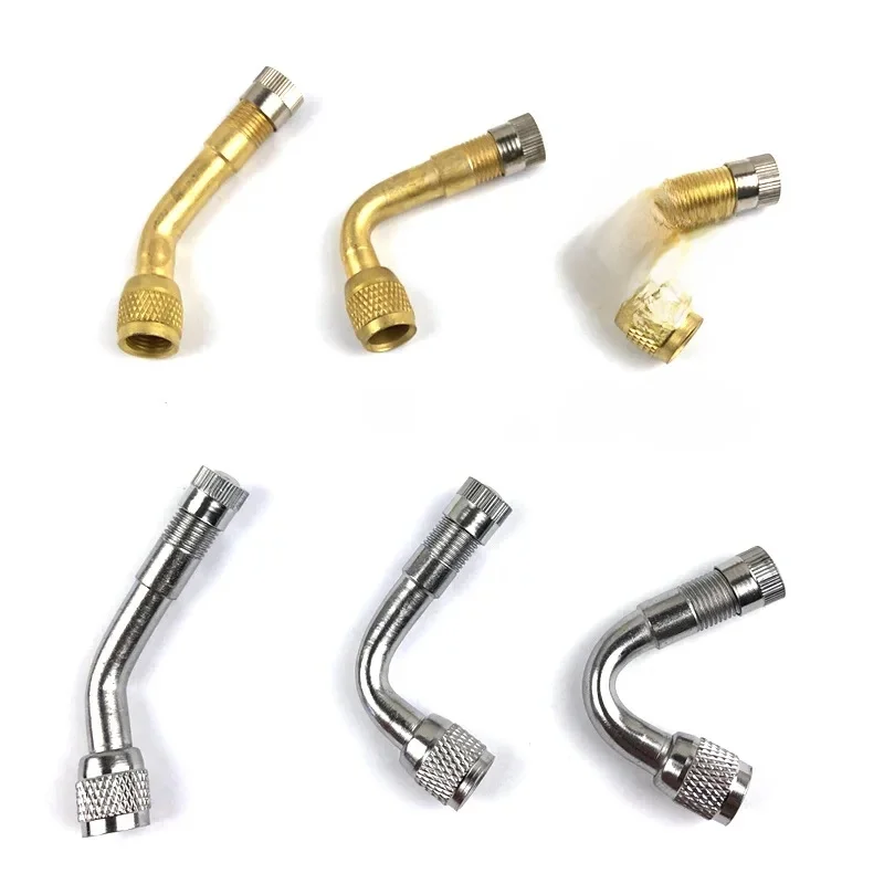 AliExpress 45/90/135 Degree Angle Brass Air Tyre Valve Stem with Extension Adapter for Car Truck Motorcycle Cycling Accessories