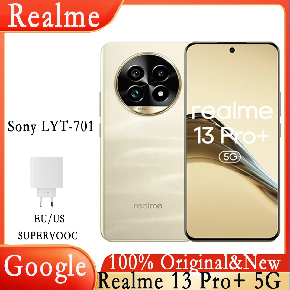 Realme 13 Pro Plus 5G Smartphone Snapdragon 7s Gen 2, 5G Chipset LYT-701, Periscope OIS Camera AI Imaging 120Hz Google Supervooc