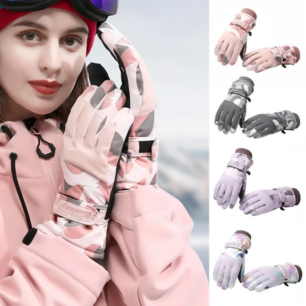 Woman Ultralight Ski Glove Waterproof Winter Warm Gloves Mobile Phone Touch Screen Skiing Gloves Motorcycle Riding Snow Gloves