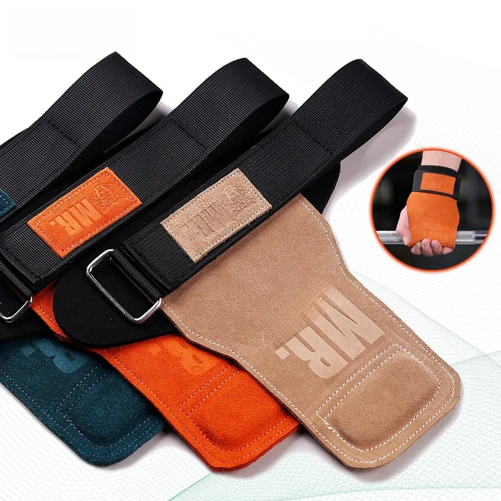 AliExpress NONE 1Pair Leather Lifting Straps Gym Support Fitness Gloves Anti-Skid Grips for Weightlifting