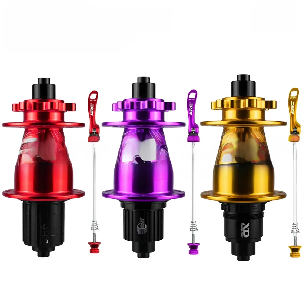 AliExpress ARC MT039 MTB mountain bike hub 32H 6 bolts disc rear bicycle hub qr 135mm HG XD MS 11 12 v wheel hub-Red Gold Purple Orange Silver
