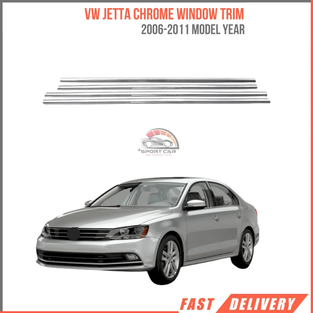 

For VW Jetta Chrome Window Cover Tk 2006-2011 4 Pcs Stainless Steel car accesses-Free Shipping