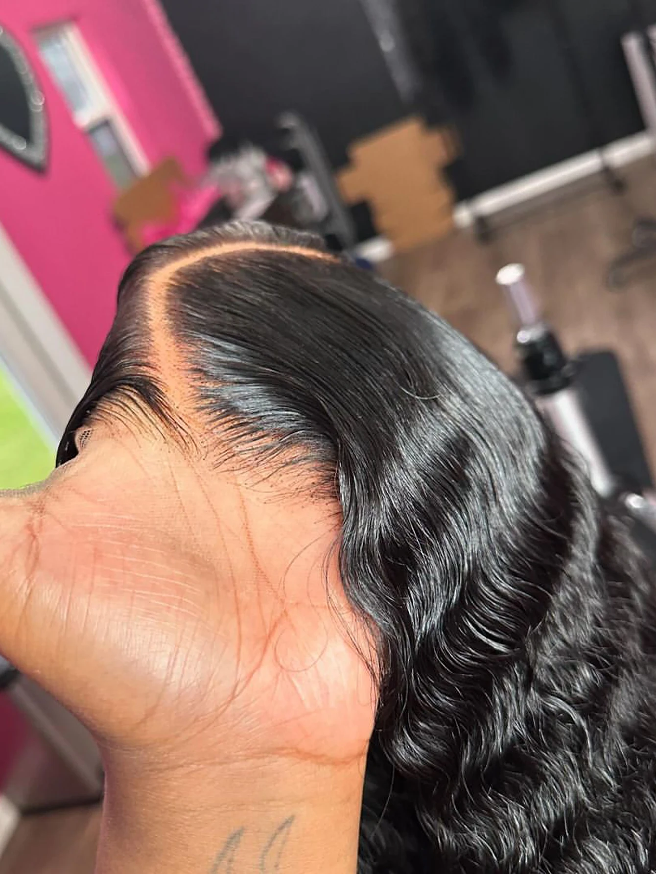 ディープウェーブレースフロントウィッグ人毛13x4 HDレースフロントウィッグ人毛プレプラッキングブラジリアンカーリー人毛ウィッグ200%