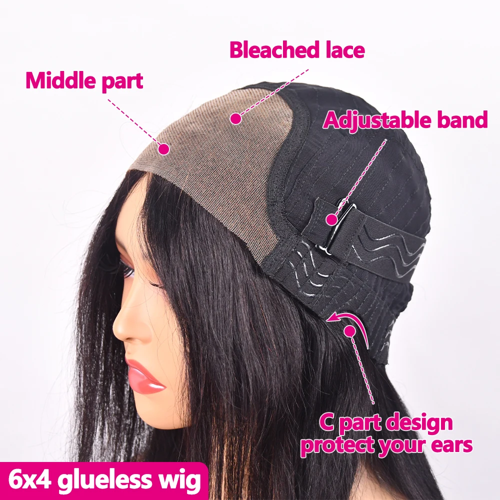 غلويليس شعر طبيعي مفرود الباروكات 6X4 HD الدانتيل الجبهة غلويليس الباروكات شعر الإنسان قبل قطعها 4X4 الدانتيل الشفاف خصلات الشعر المستعار الإنسان