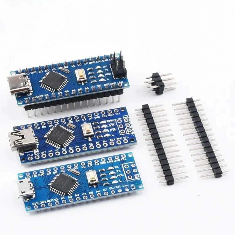 Carte de développement Snvi Nano V3 pour Arduino Nano ATmega328P, Nano 3.0 CH340 USB Type-C Micro Mini Controller pour Arduino IDE
