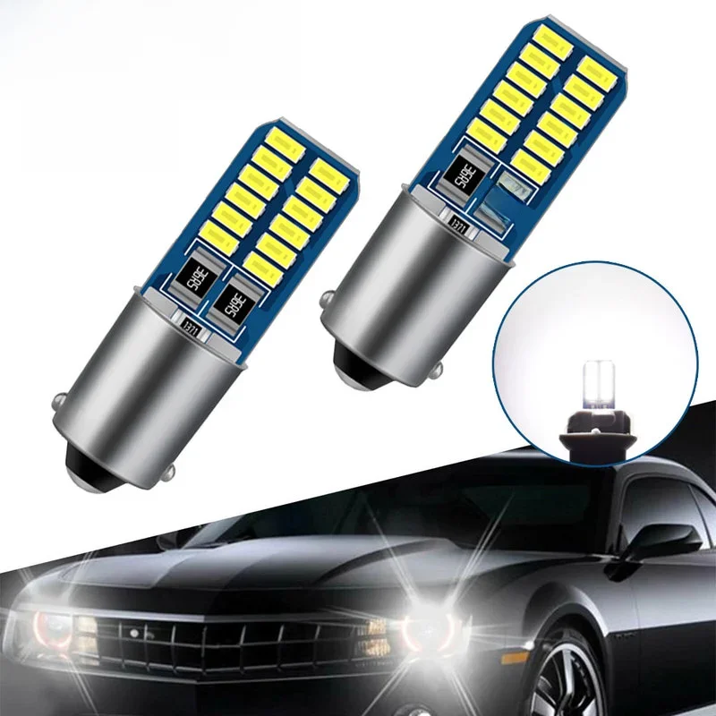 2pc Canbus BA9S LED H6W T4W żarówka Led samochodowa lampa cofania samochodu Parking oświetlenie tablicy rejestracyjnej 12V biały uniwersalny akcesoria samochodowe — zdjęcie 2