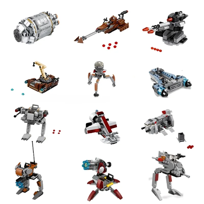 Livraison directe marais Speeder soldat Clone Walker batailles Pack blocs de construction Mini figurine jouets