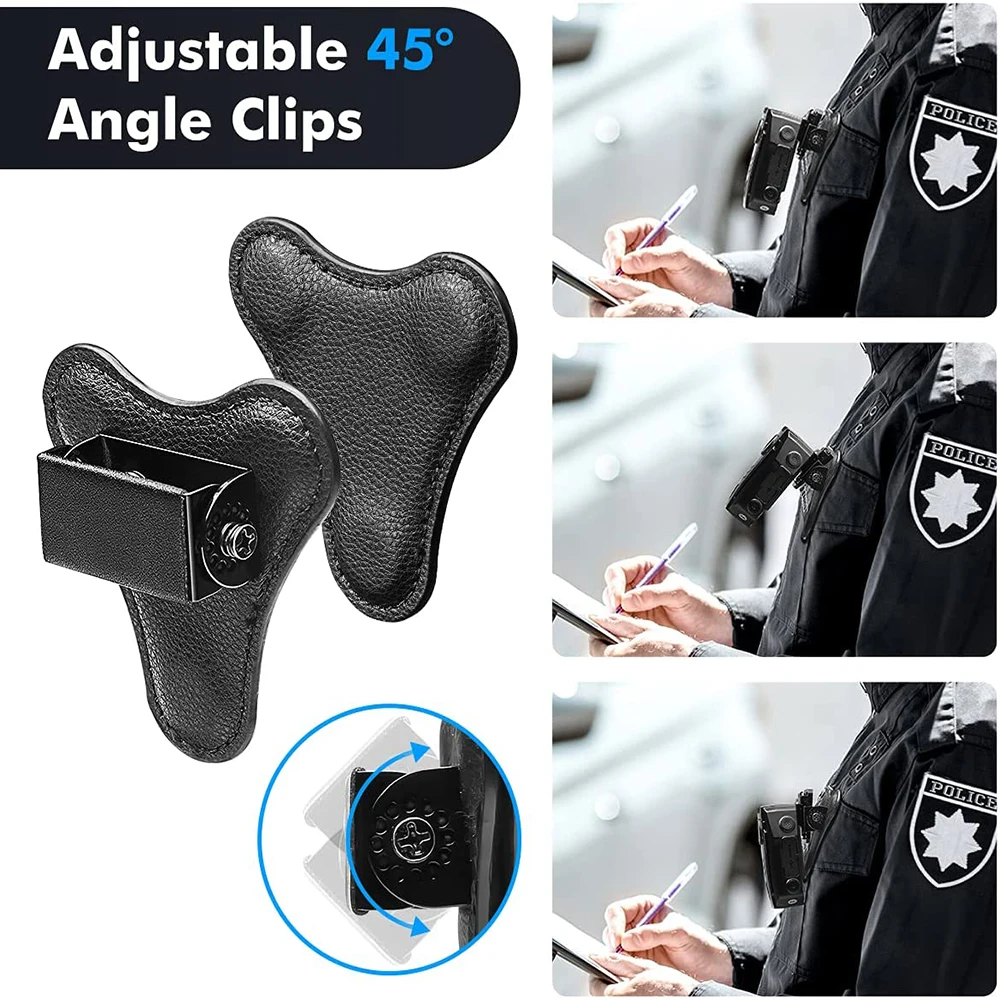 Yingshiwei SC-2 Dustproof Leather Bodycam Police Magnetic Snap Back Clip Law Enforcement Device Wearable Mini Magnetic Back Clip