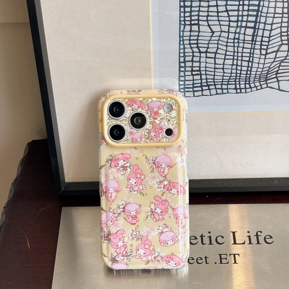 Cute Japanese Cartoon Character Flower Phone Case for iPhone 18 Pro 18 15 16 17 Pro Max Cover Kawaii Shockproof Protective Cases