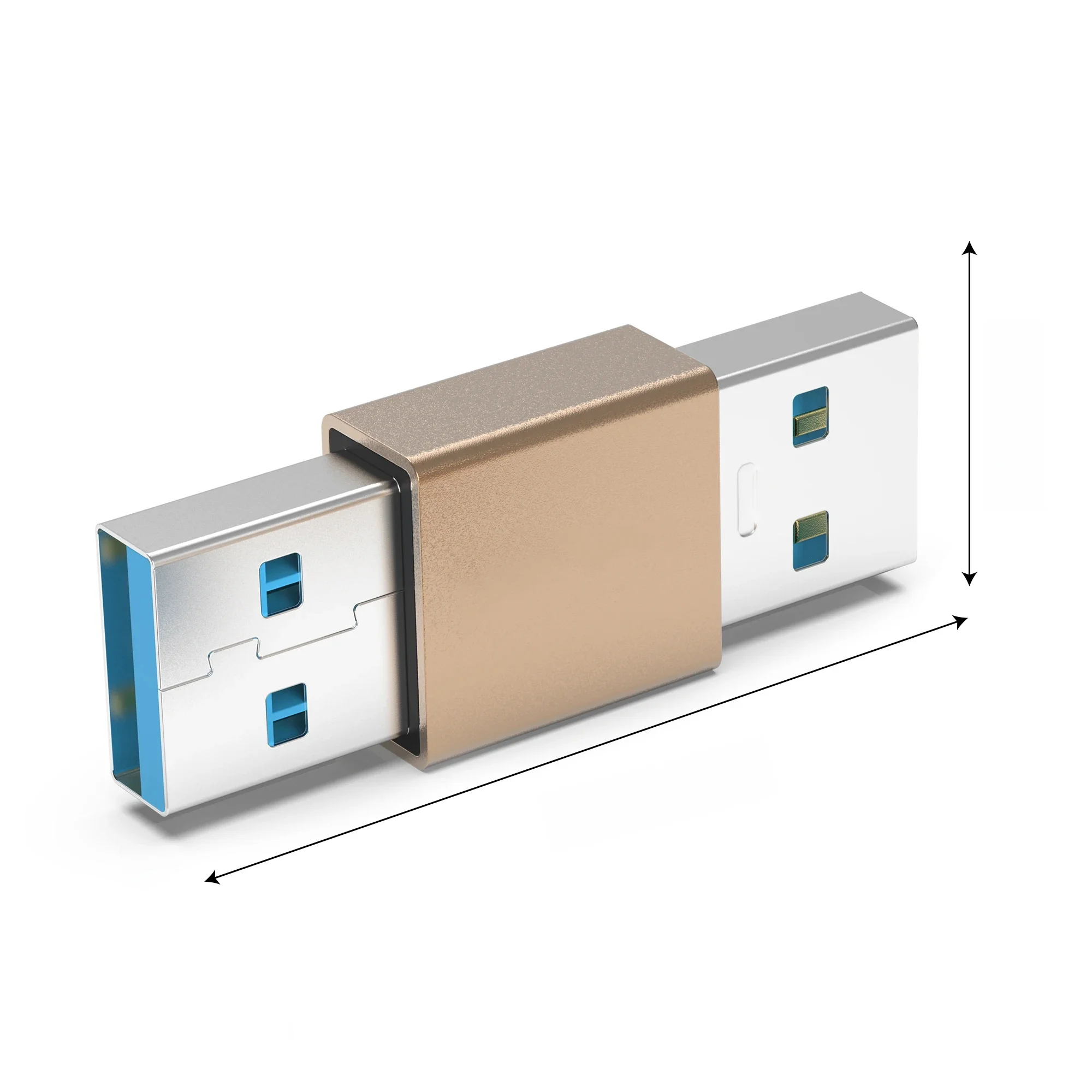 Adaptateur de connecteur USB 3.1 Type A mâle à mâle, 10Gbps, USB 3.0, adaptateur de prise, extension de câble SSD HDD, Extension USB 3.0 Plu