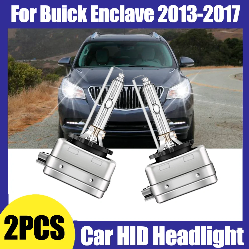 2PCS 6000K Super White D3S HID Xenon Headlight Bulbs 35W High Power Car Headlamps 12V Auto Lights For Buick Enclave 2013-2017
