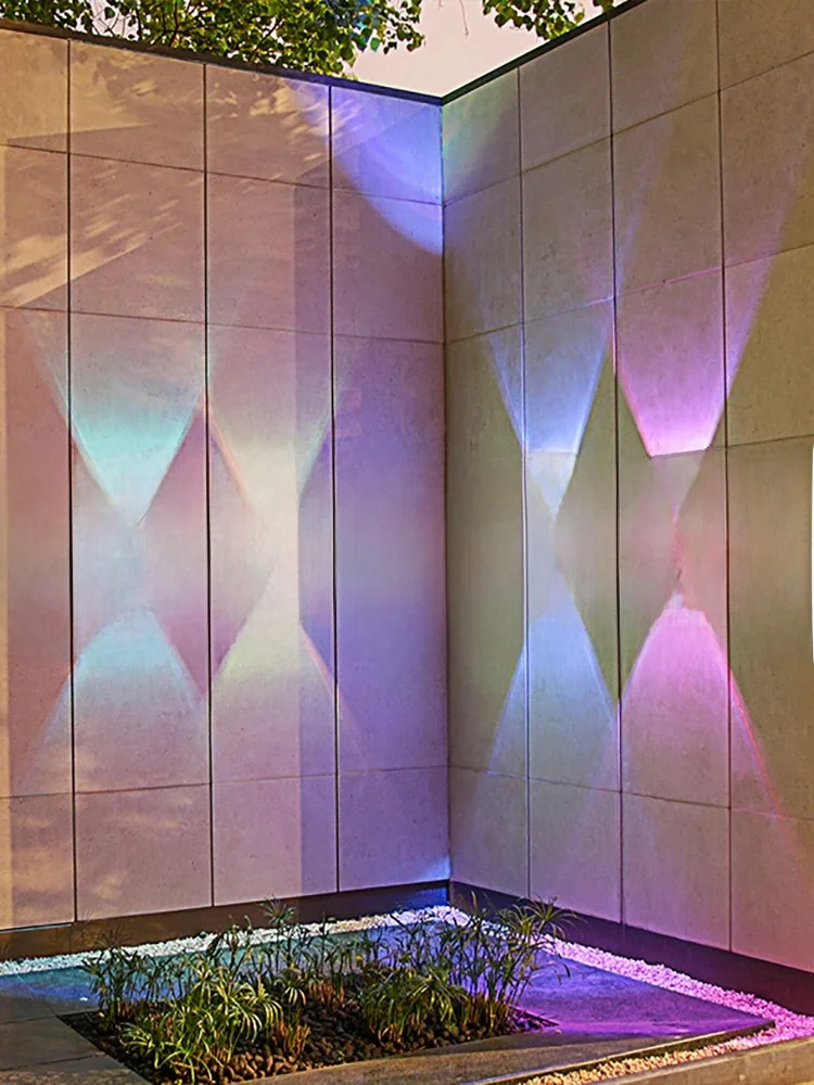 2LEDs Solar Outdoor Wall Lamp,Waterproof Atmosphere Lighting,Decorative Light for Garden Yard Porch Balcony Walkway Camping Deco