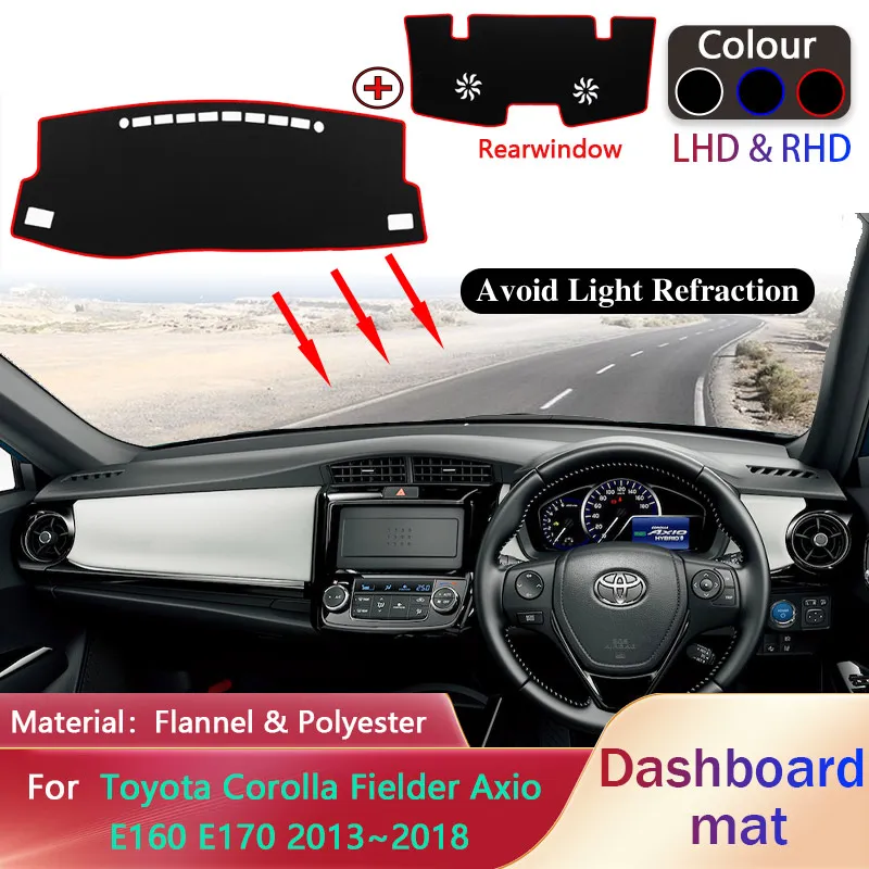 

Dashboard Pad for Toyota Corolla Fielder Axio E160 E170 2013~2018 Liner Anti-Slip Mat Sunshade Dashmat Carpet Cover Accessories