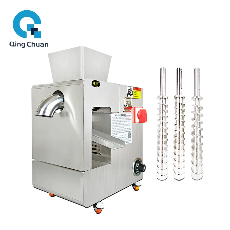 Oil Press Machine Commercial 1500W QX-FD3061 220V 110V Home Peanut Flaxseed Cold Squeezer Linseed Sunflower Seeds Extraction