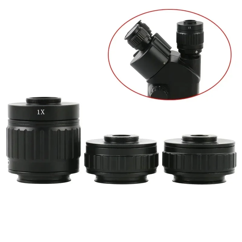38mm do mocowania C 0,35X 0,5X Adapter obiektywu 1X rurka adaptera trójokularowy mikroskop stereoskopowy przemysłowe lutowanie złącze ostrości kamery — zdjęcie 2