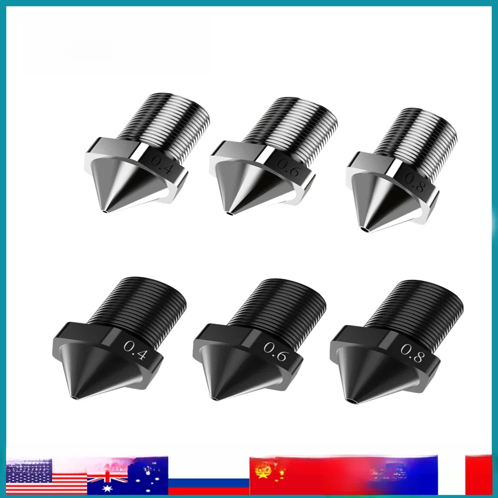 FLASHFORGE wysokotemperaturowa dysza hartowana do Creator 3 Pro Creator 4 0.4mm 0.6mm 0.8mm dysze zamienne części drukarki 3d — zdjęcie produktu 7