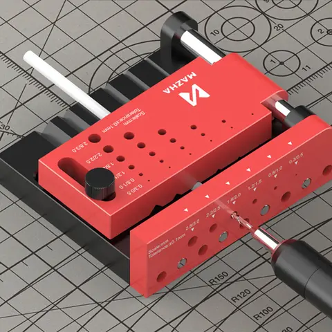 Doweling Jig Kit 셀프 센터링 포지셔닝 실용적인 금속 시추공 포지셔너 펀칭 홀 로케이터 라운드 바 드릴링 가이드
