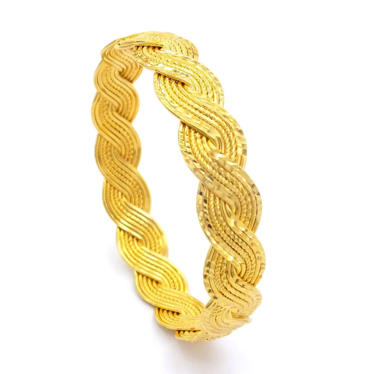 GoldFashion 22 Carat Gold Plated Laser Mesh Bracelet Bangle New Design Stylish Wrist Standing Luxury Charm Wholesale Dubai Turk