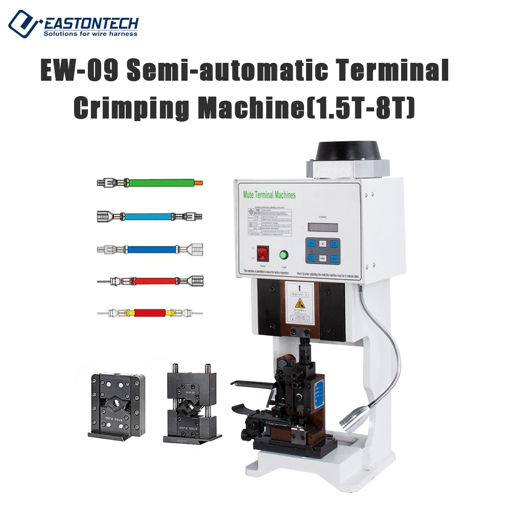 EASTONTECH EW-09 Easy Operation Simi Automatic High Speed Super Mute Terminal Crimping Machine Customized Different Applicator