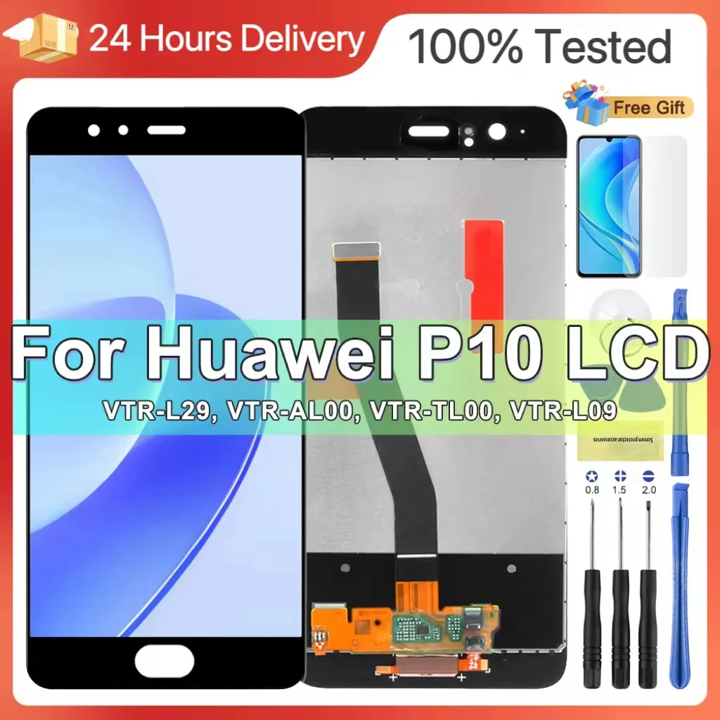 

5.1'' Display Screen for Huawei P 10 VTR-L29 AL00 TL00 L09 Lcd Display Touch Screen Digitizer With Frame Assembly for Huawei P10