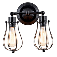Vintage Industrial Wall Lamp Retro Loft Wall Light Lampshade Cage Guard Sconce Indoor Restaurant Home Decor Lighting Fixtures