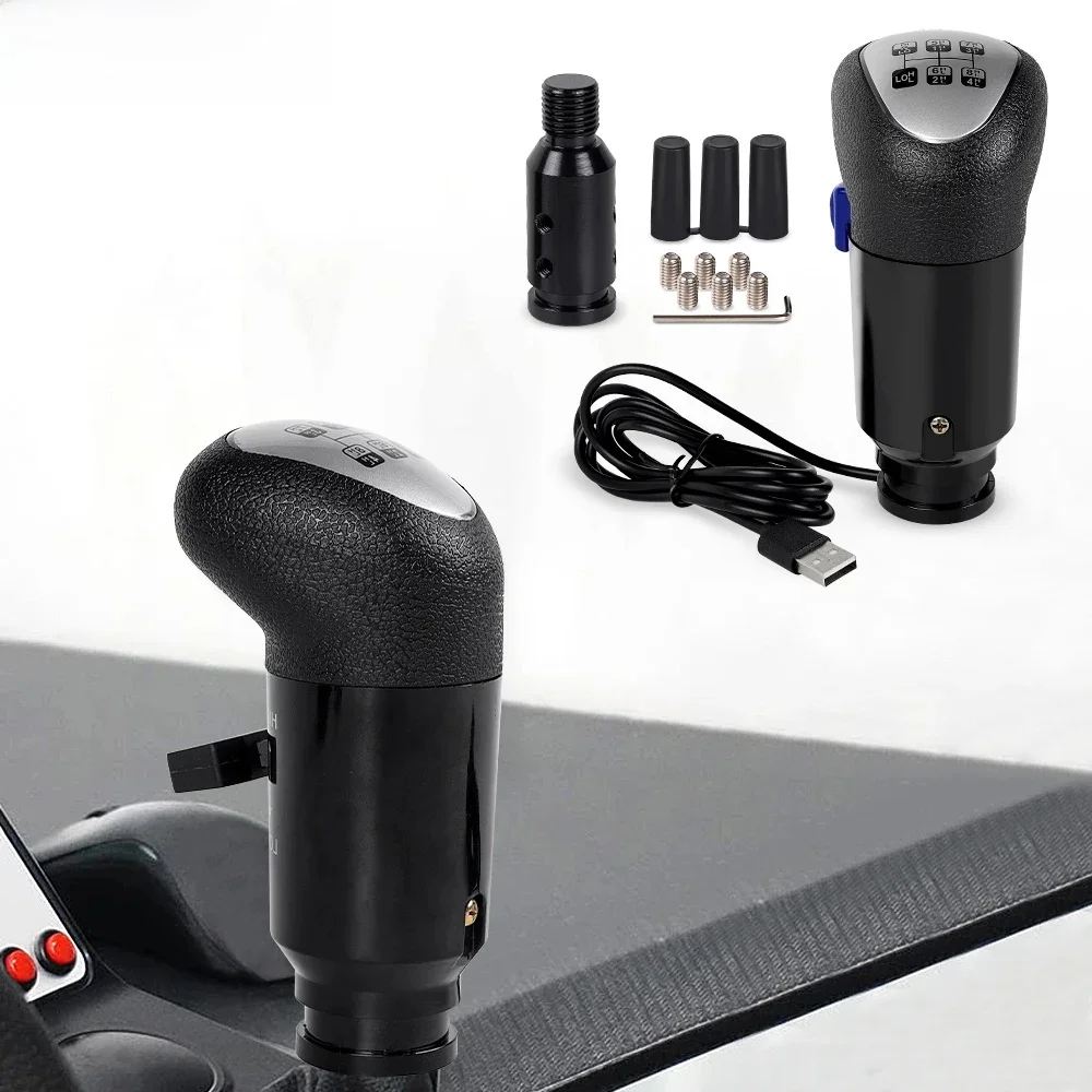 RASTP-USB Euro camion simulateur PC manette de vitesse bouton de changement de vitesse pour jeux ATS &ETS2 Compatible avec Logitech G29 G27 G25 G920 SFN190-BK