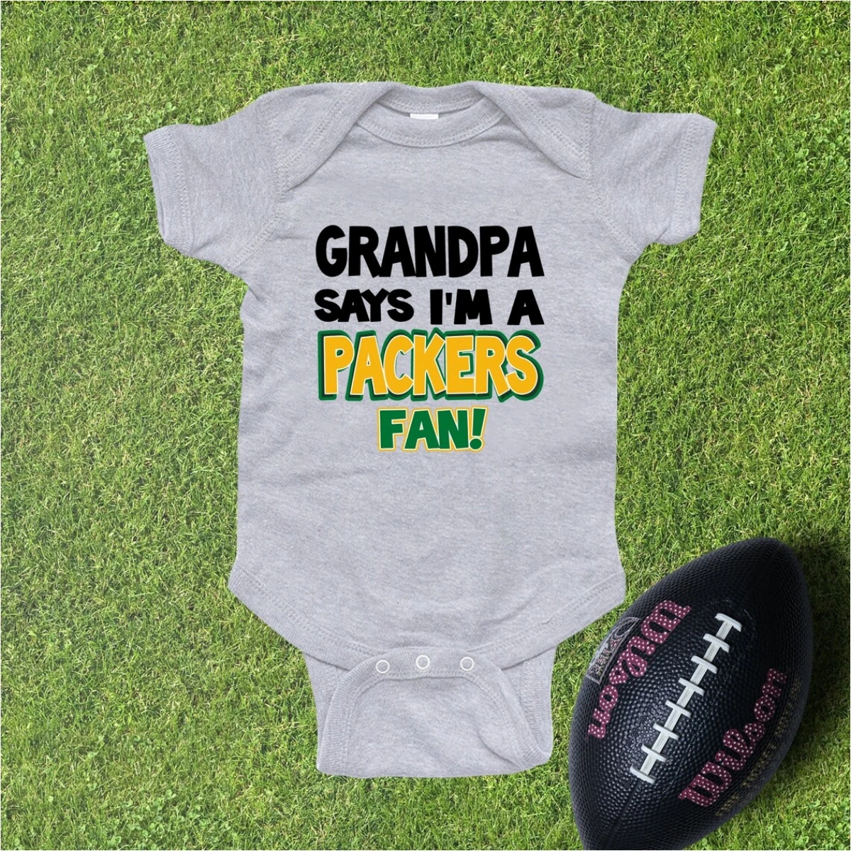 Grandpa Says I'm a Packers Fan Kids' Bodysuit