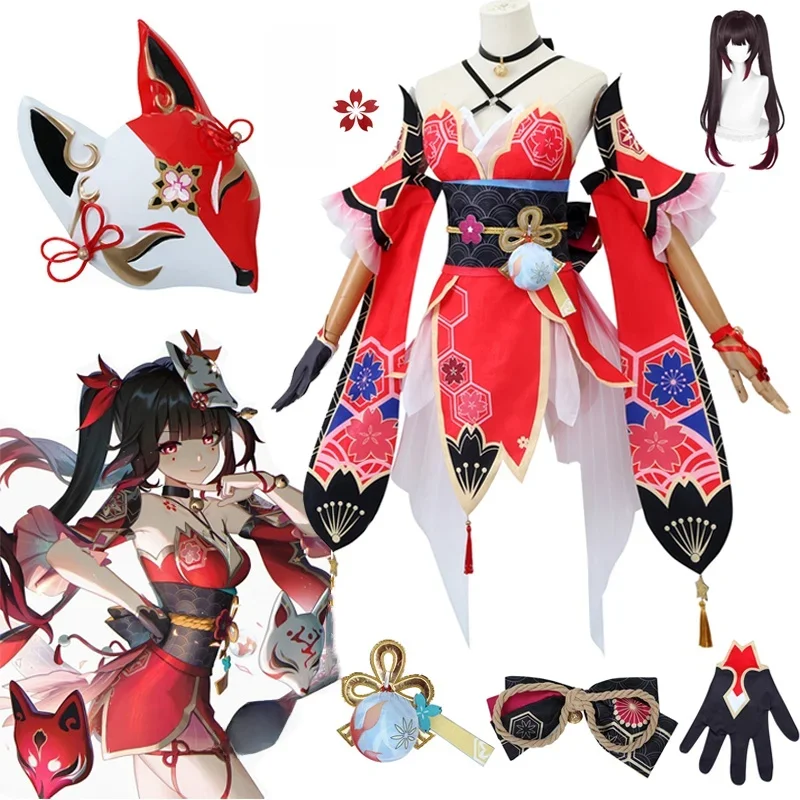 Honkai Star Rail Sparkle Cosplay Kostuum Volledige Set Masker Pruik Vrouwen Rollenspel Outfit Halloween Carnaval Jurk voor Honkai Star Rail - afbeelding 2