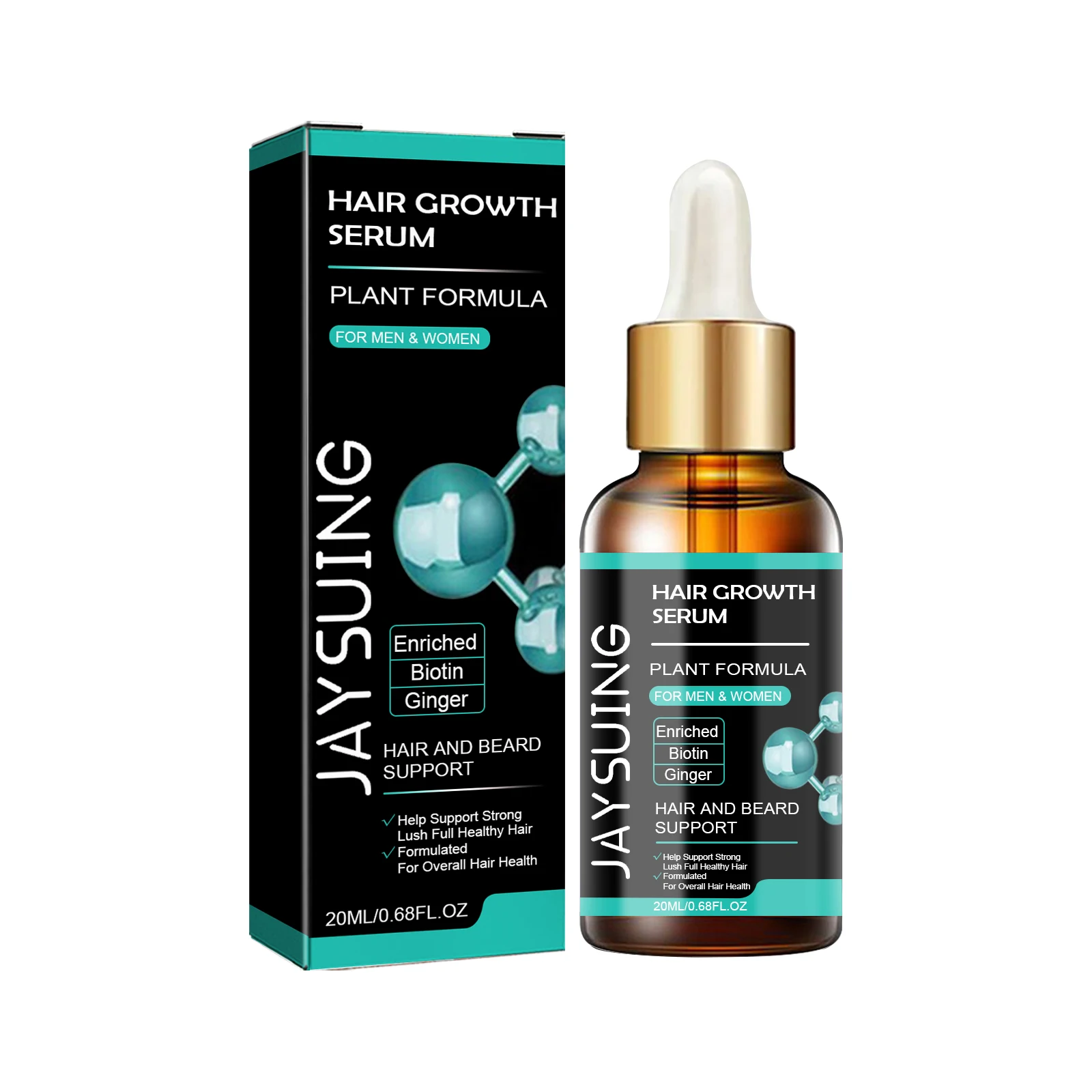 Jaysuing Regrow Anti Hair Loss Essence Oil Fixed Hair Development Enriched Biotin Ginger Germinal Fast Beard & Hair Growth Serum