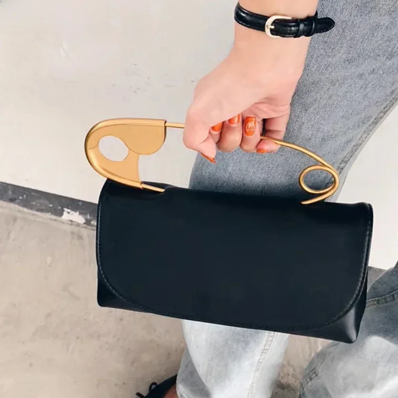 PU skórzana torebka kobiety projektant łańcuchy torba na ramię z klapką 2020 Fashion Party kopertówki torebka Mini Crossbody Tote kobieta bolsa — zdjęcie 2